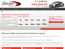 Tablet Screenshot of drivenleasing.com